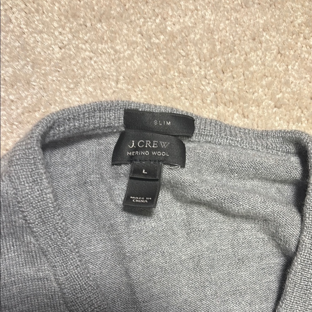 J. Crew Gray V-Neck Sweater for Men - Picture 2 of 4